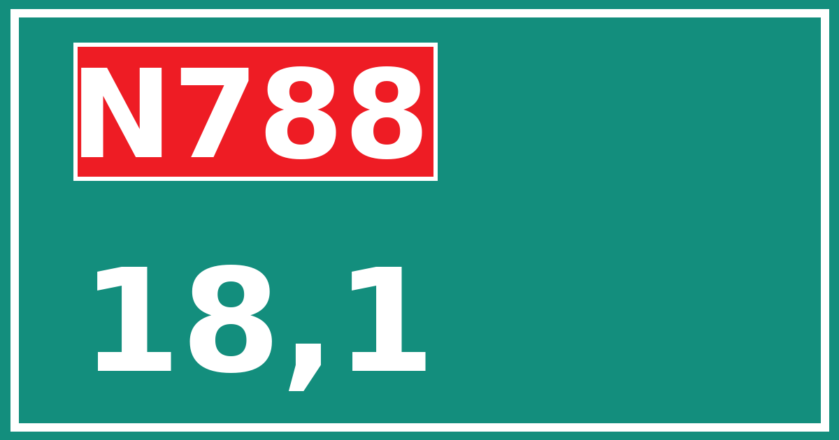 Hectometerbord N788 18,1