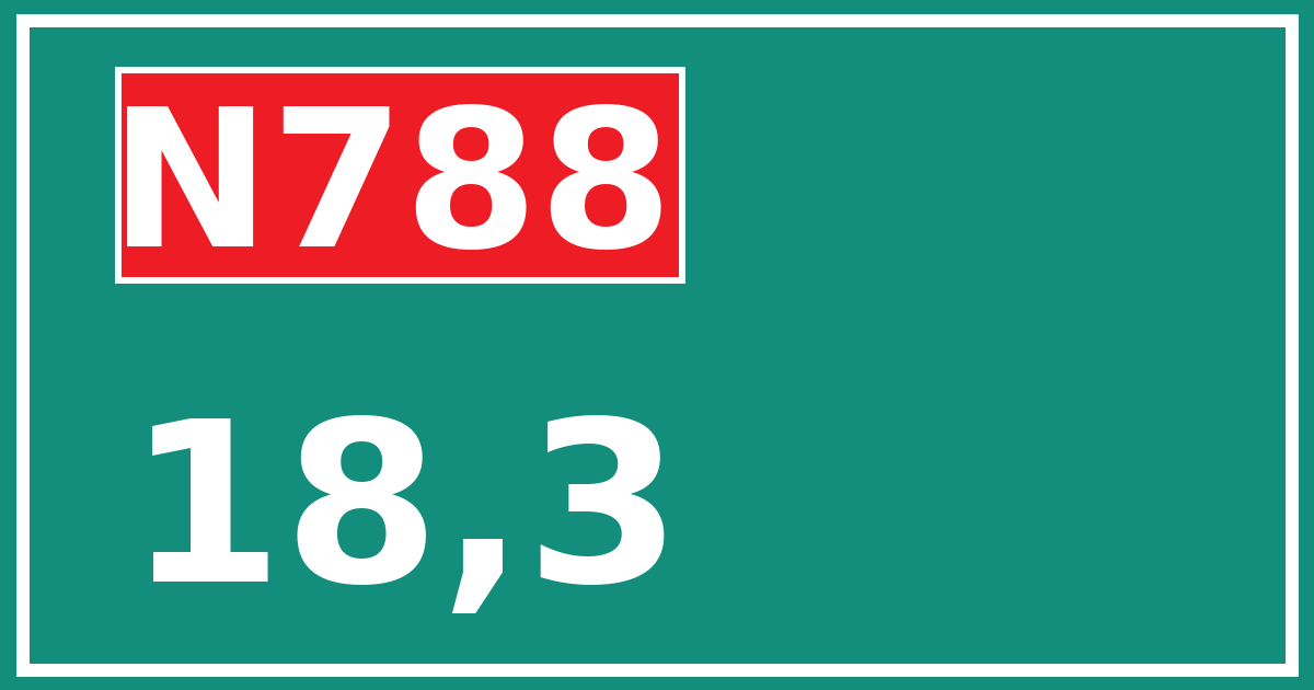 Hectometerbord N788 18,3