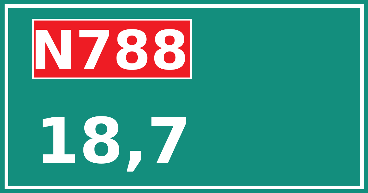 Hectometerbord N788 18,7