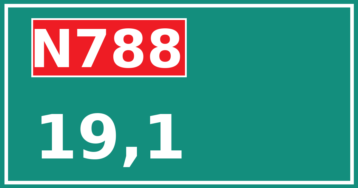 Hectometerbord N788 19,1