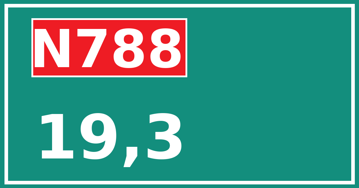 Hectometerbord N788 19,3