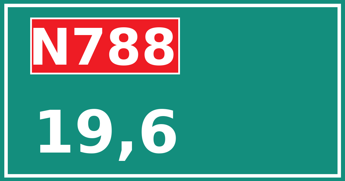 Hectometerbord N788 19,6