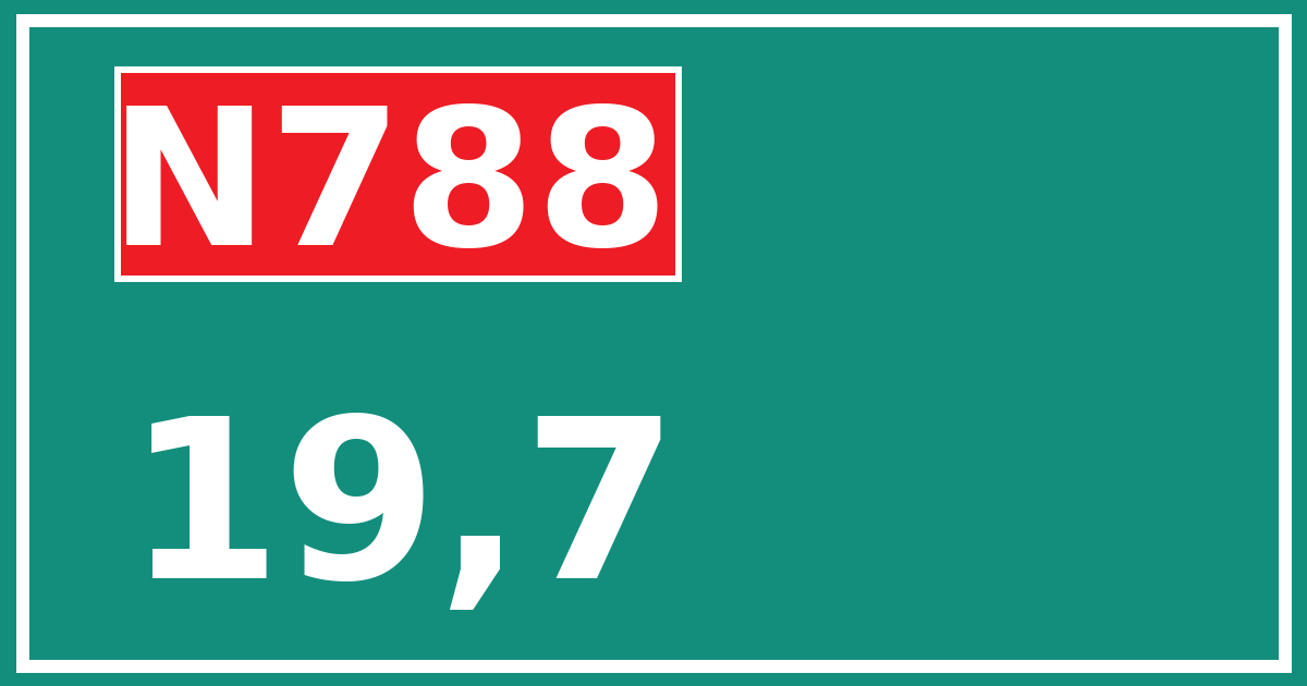 Hectometerbord N788 19,7