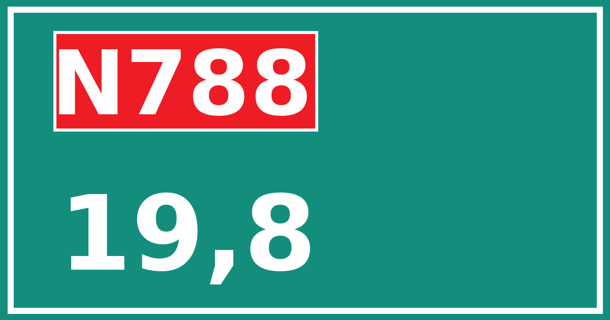 Hectometerbord N788 19,8