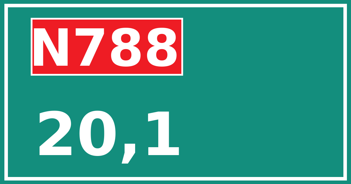 Hectometerbord N788 20,1