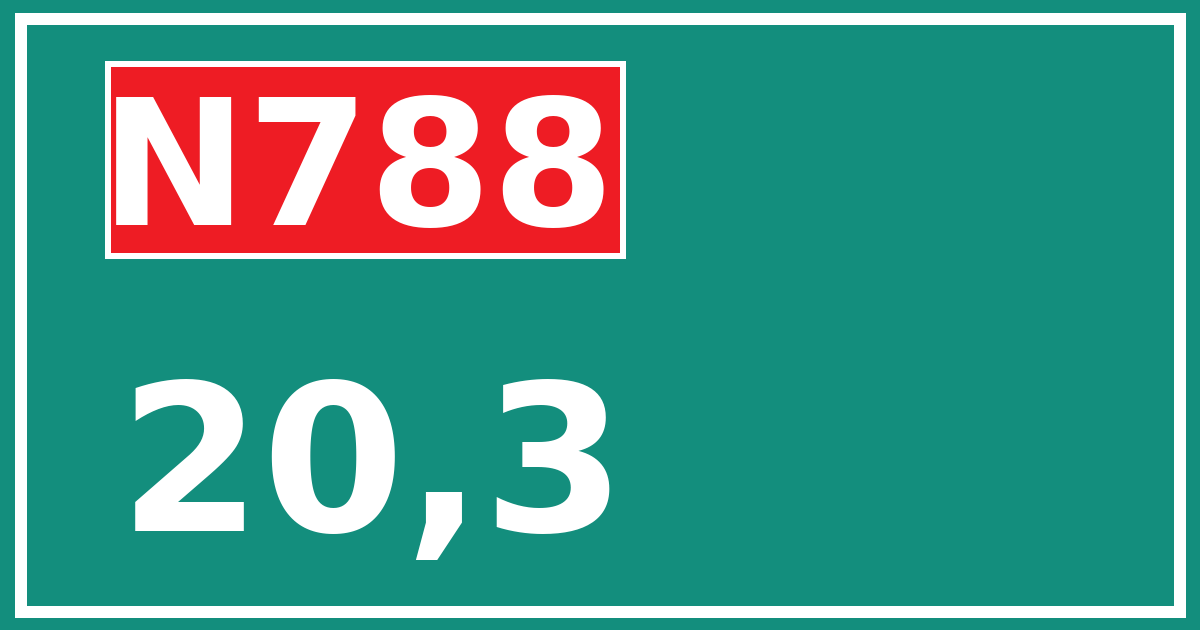 Hectometerbord N788 20,3