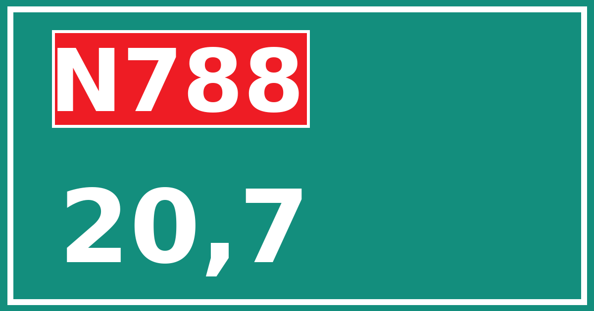 Hectometerbord N788 20,7