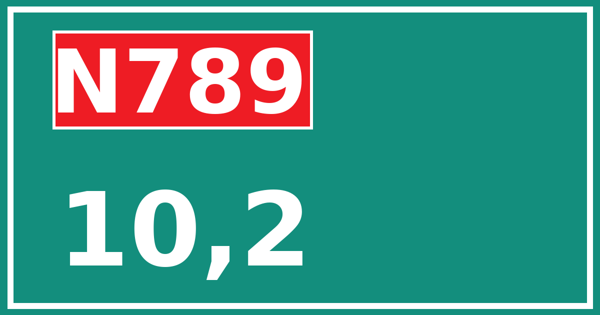 Hectometerbord N789 10,2