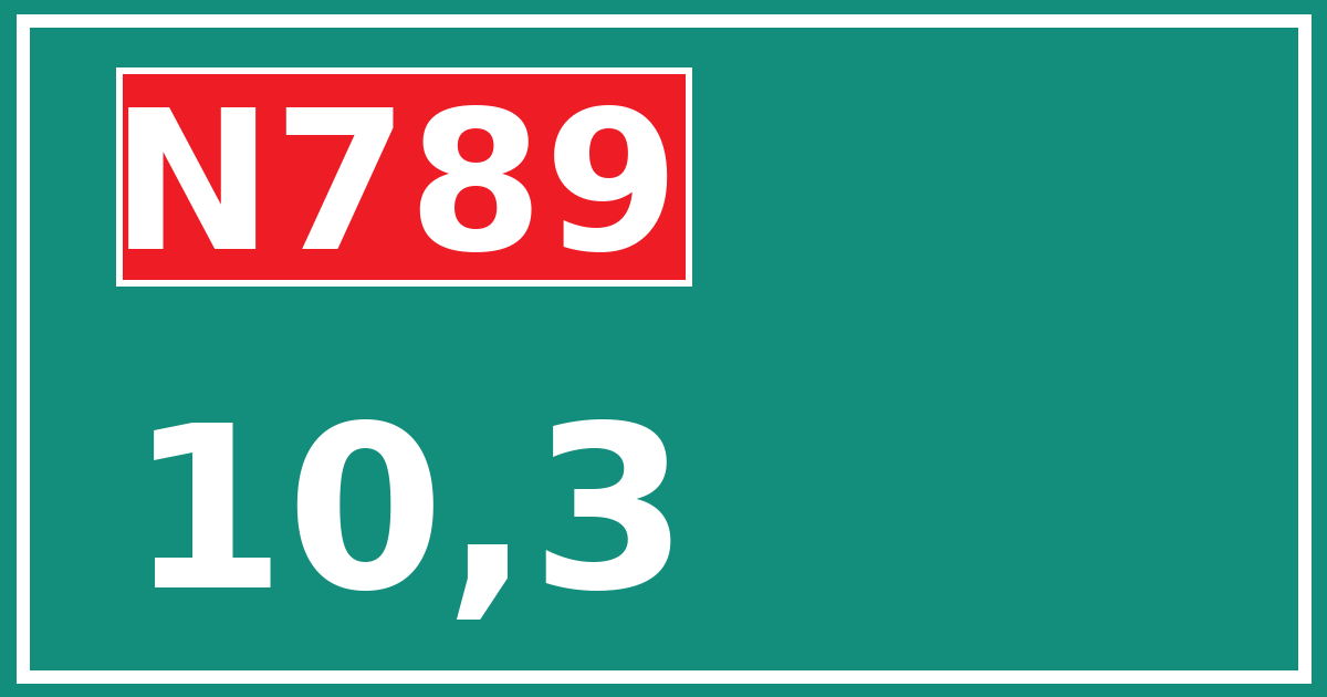 Hectometerbord N789 10,3