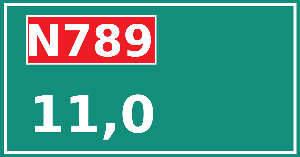 Hectometerbord N789 11,0