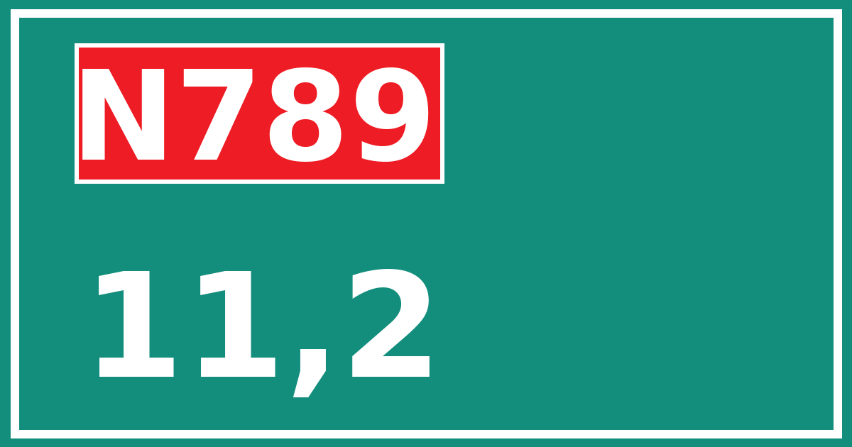 Hectometerbord N789 11,2