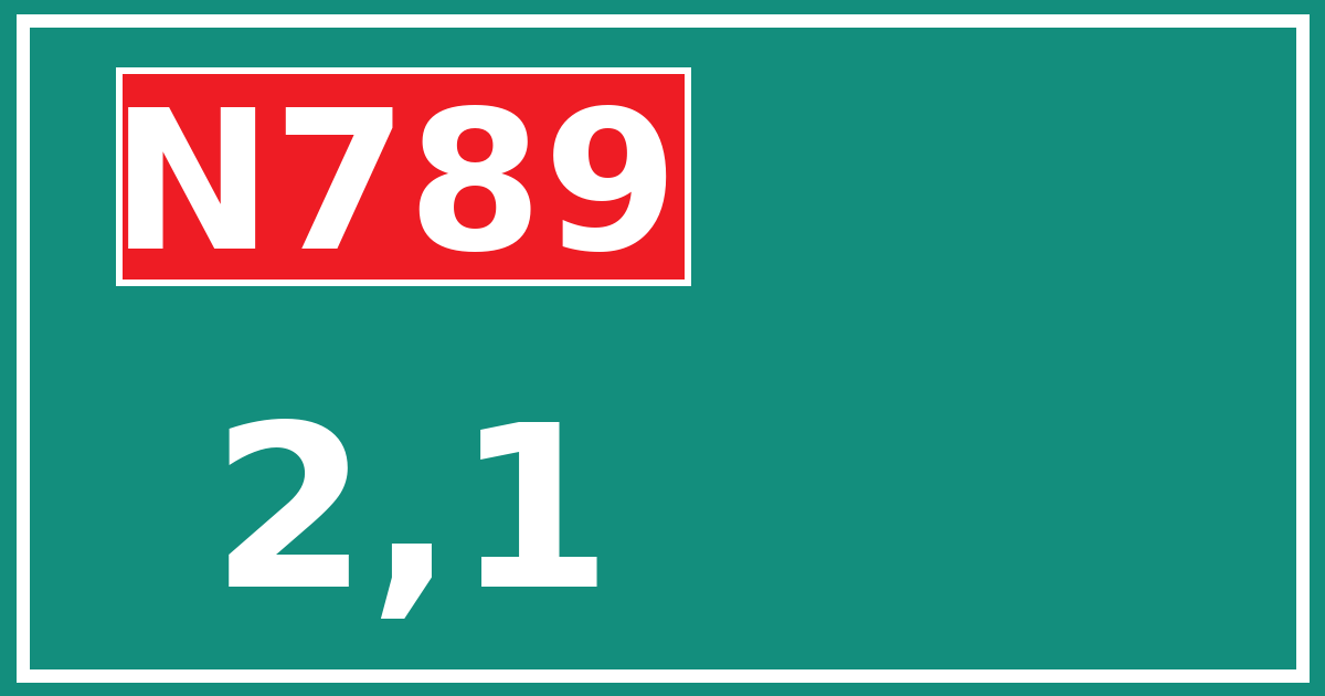 Hectometerbord N789 2,1