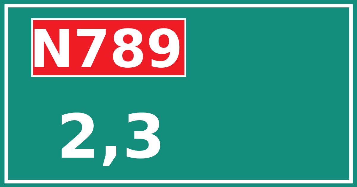 Hectometerbord N789 2,3