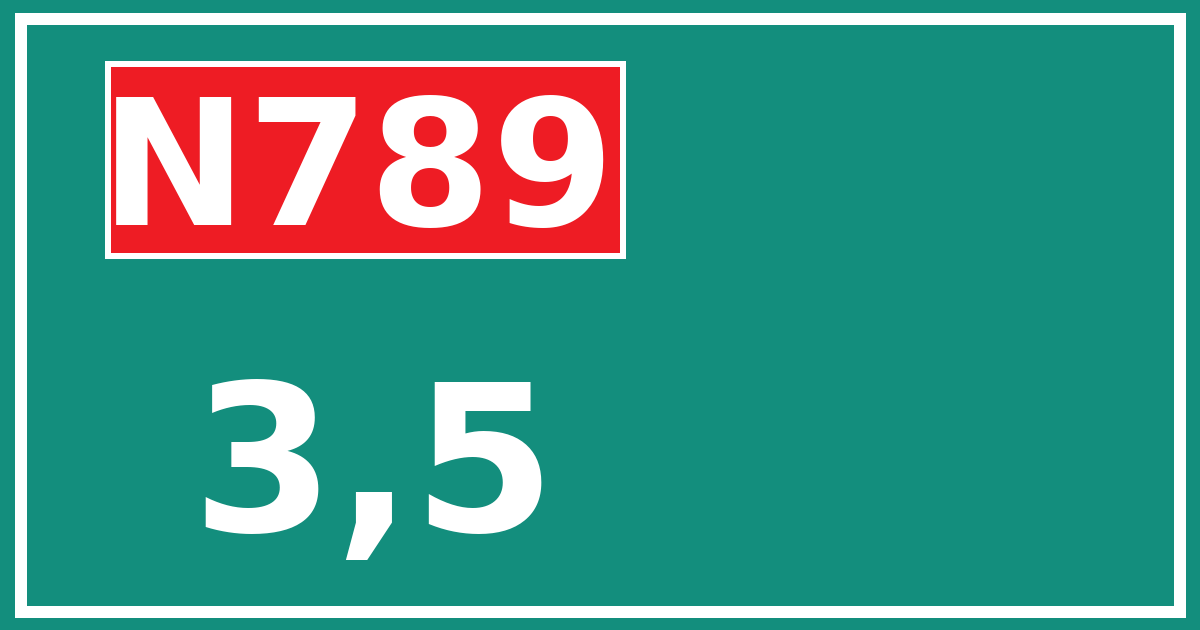 Hectometerbord N789 3,5