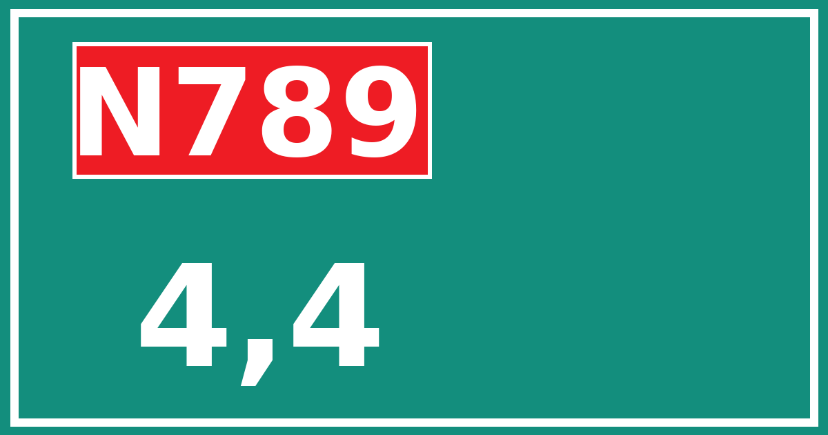 Hectometerbord N789 4,4