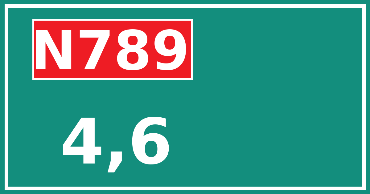 Hectometerbord N789 4,6