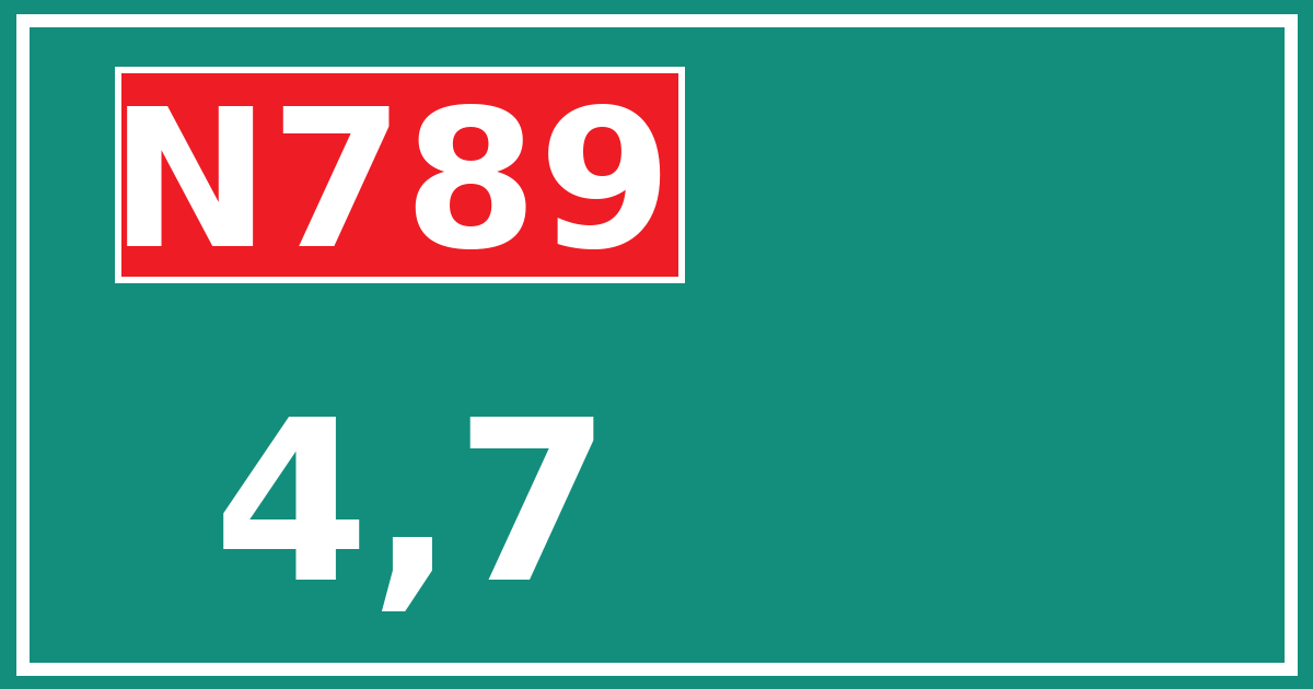 Hectometerbord N789 4,7