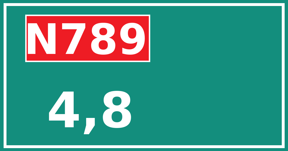 Hectometerbord N789 4,8