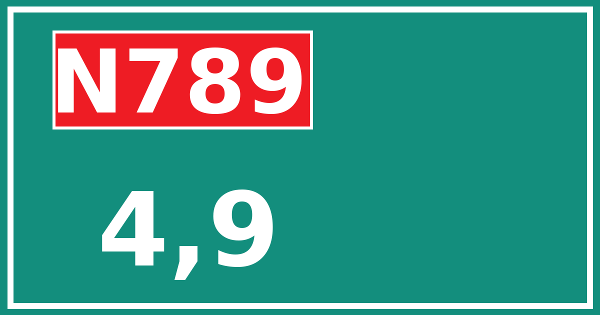 Hectometerbord N789 4,9