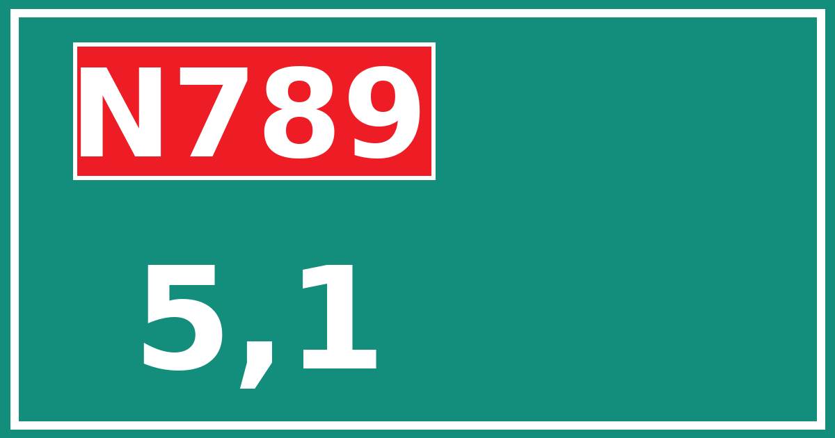Hectometerbord N789 5,1