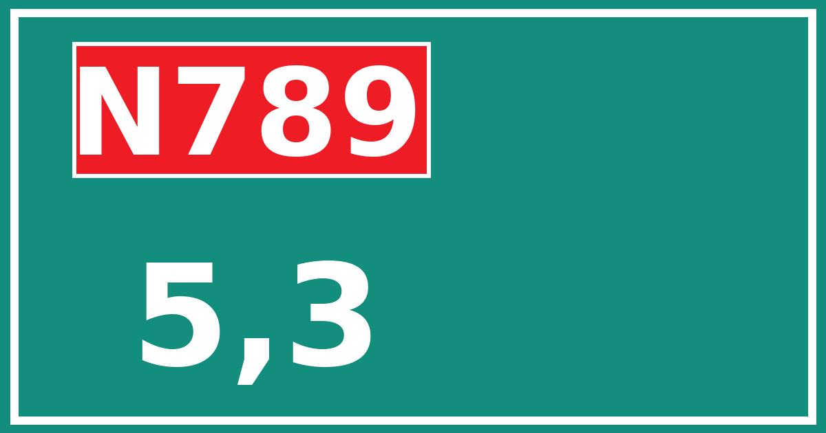 Hectometerbord N789 5,3