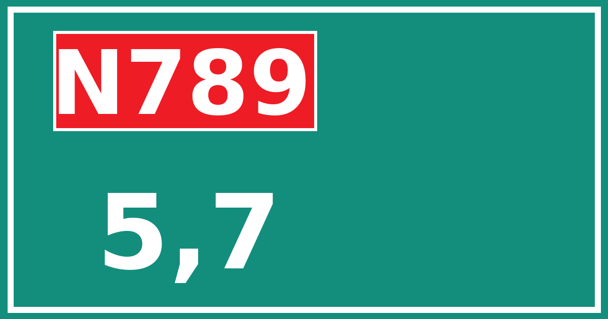 Hectometerbord N789 5,7