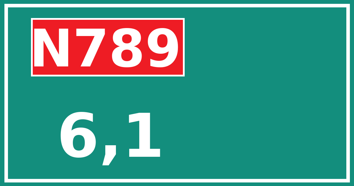 Hectometerbord N789 6,1