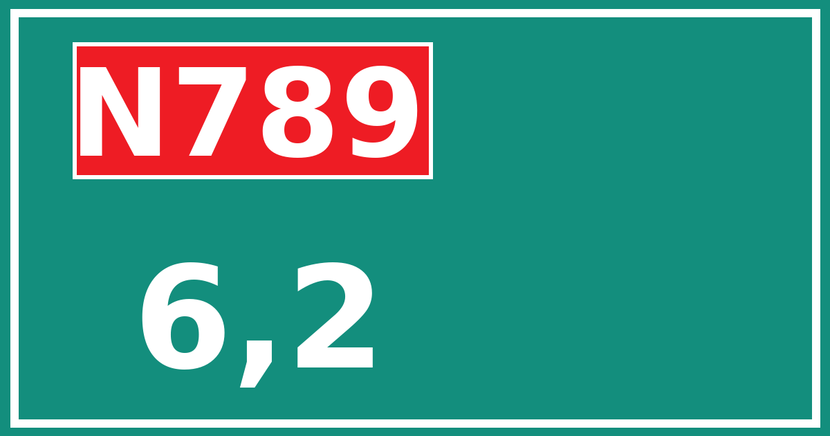 Hectometerbord N789 6,2