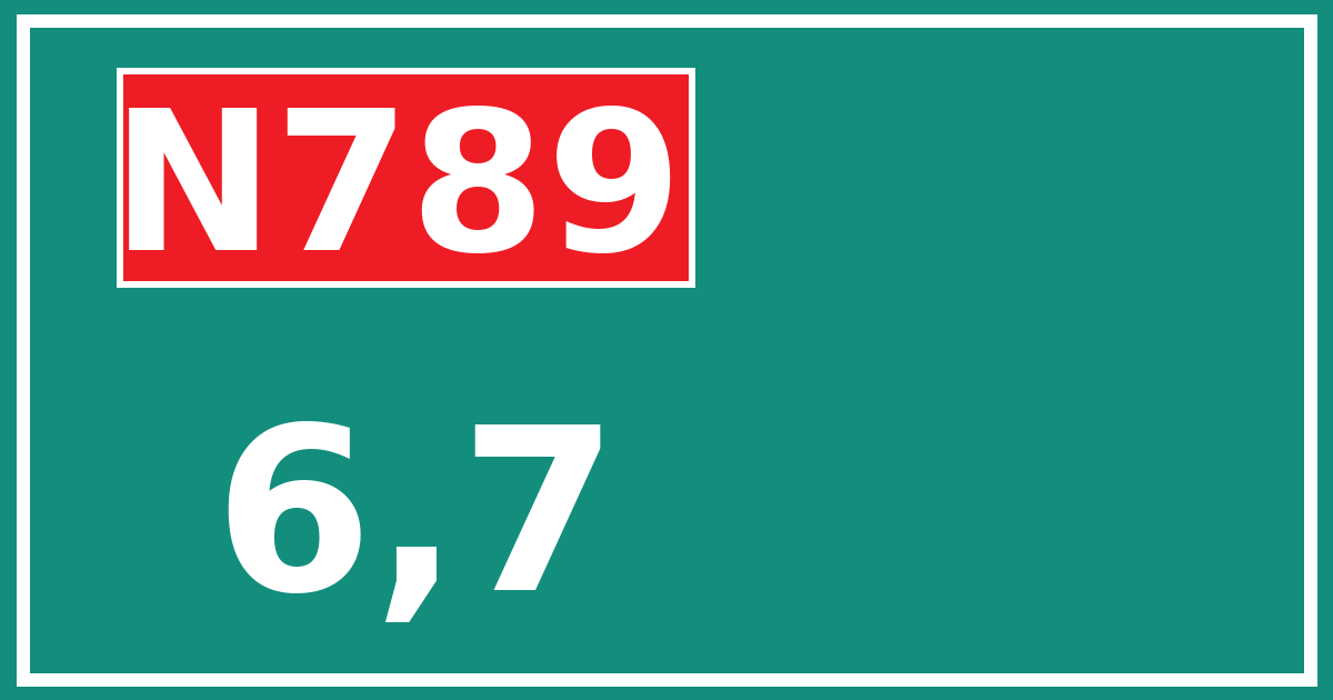 Hectometerbord N789 6,7