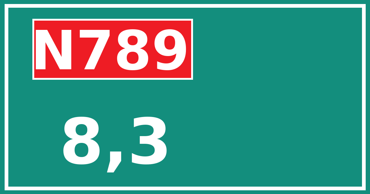 Hectometerbord N789 8,3
