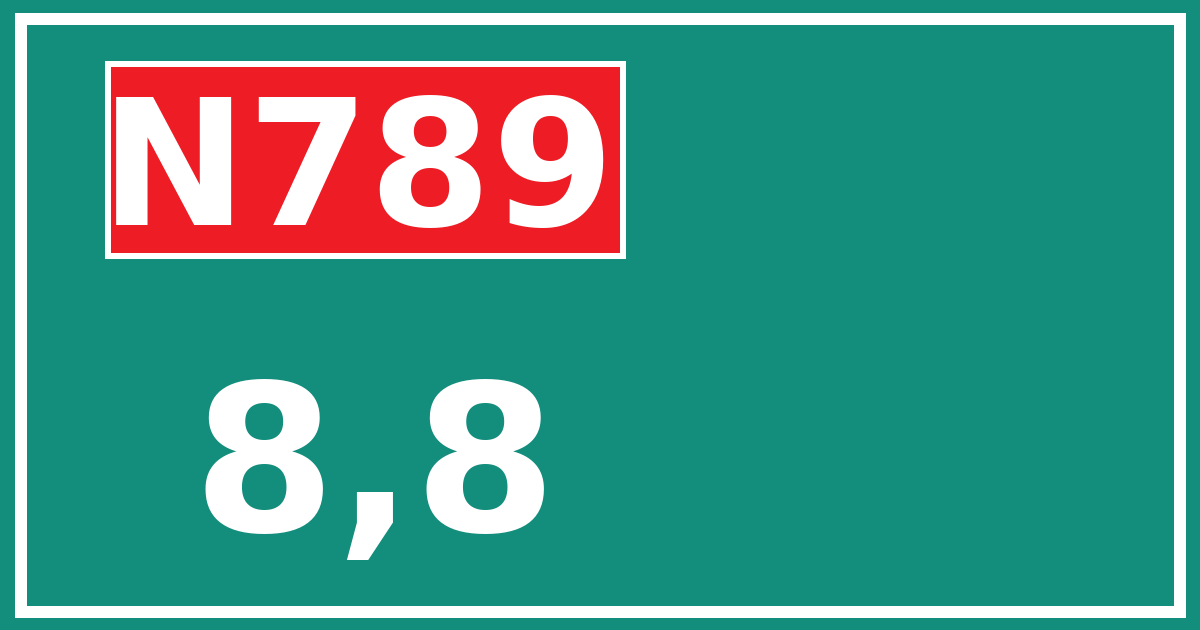 Hectometerbord N789 8,8