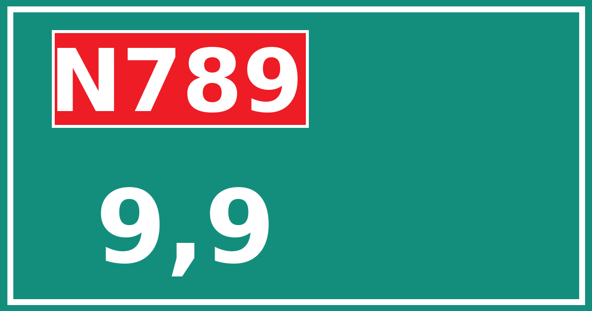 Hectometerbord N789 9,9