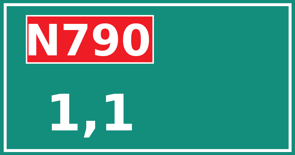 Hectometerbord N790 1,1