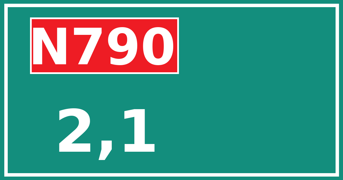 Hectometerbord N790 2,1