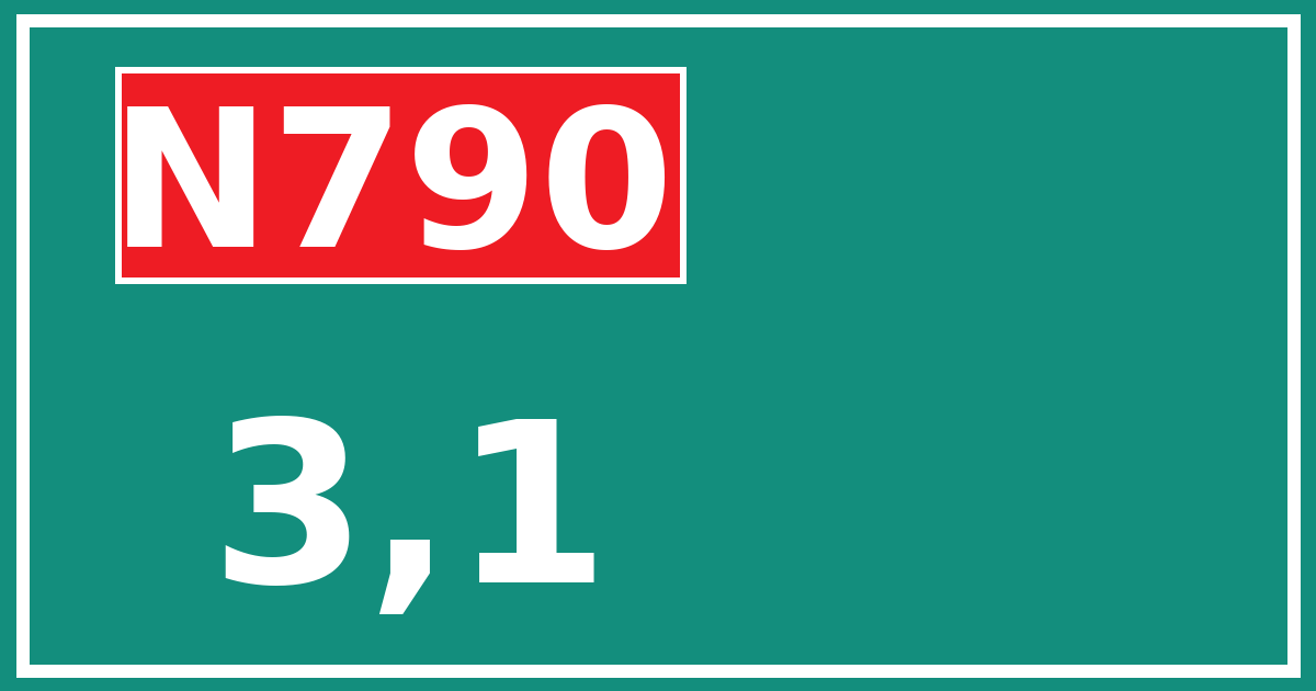 Hectometerbord N790 3,1