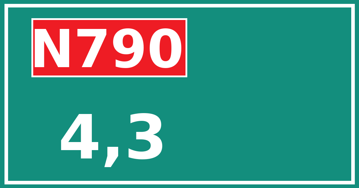 Hectometerbord N790 4,3
