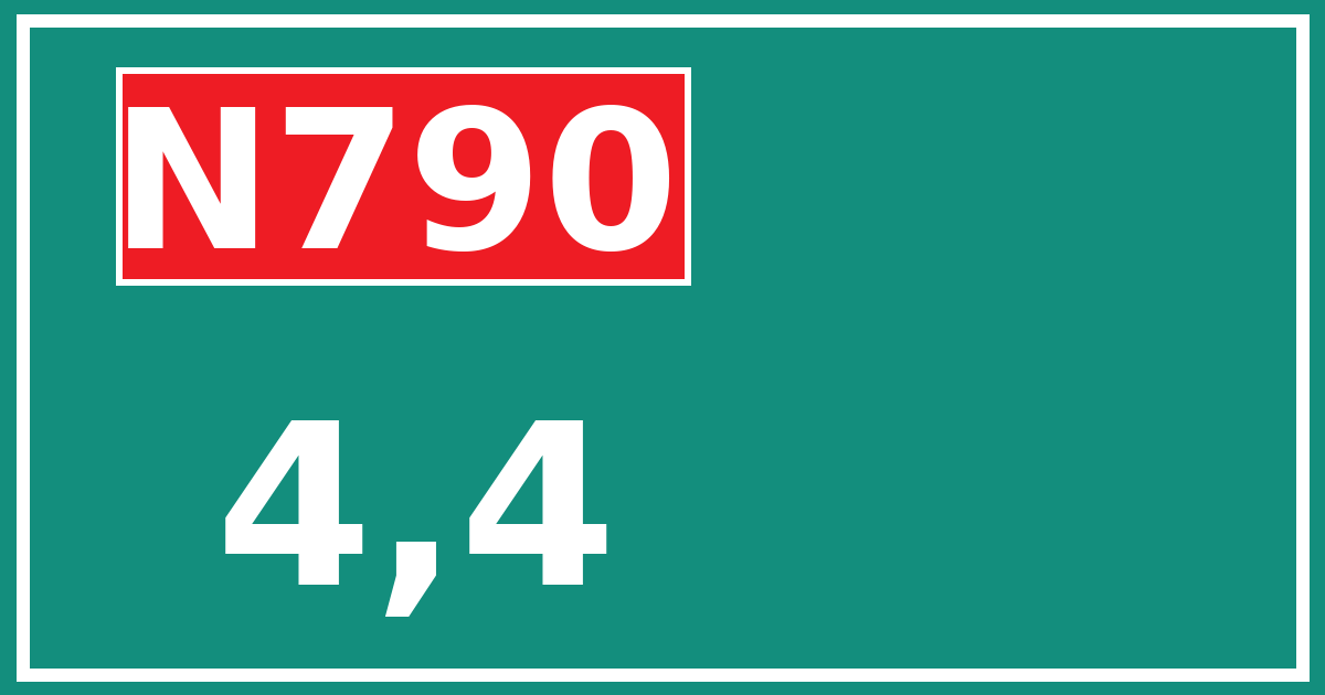 Hectometerbord N790 4,4