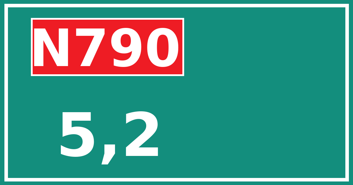 Hectometerbord N790 5,2