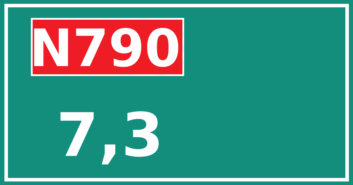 Hectometerbord N790 7,3
