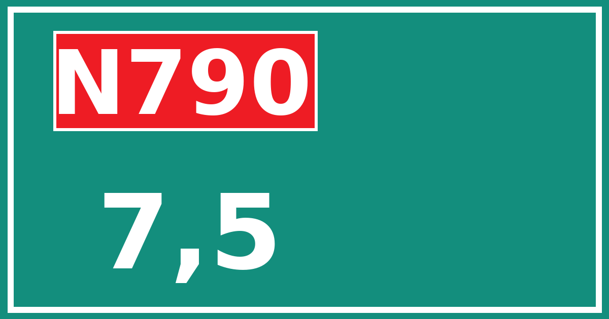 Hectometerbord N790 7,5