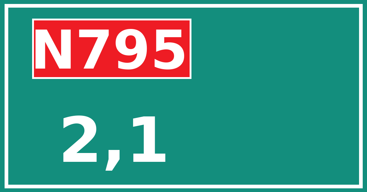 Hectometerbord N795 2,1