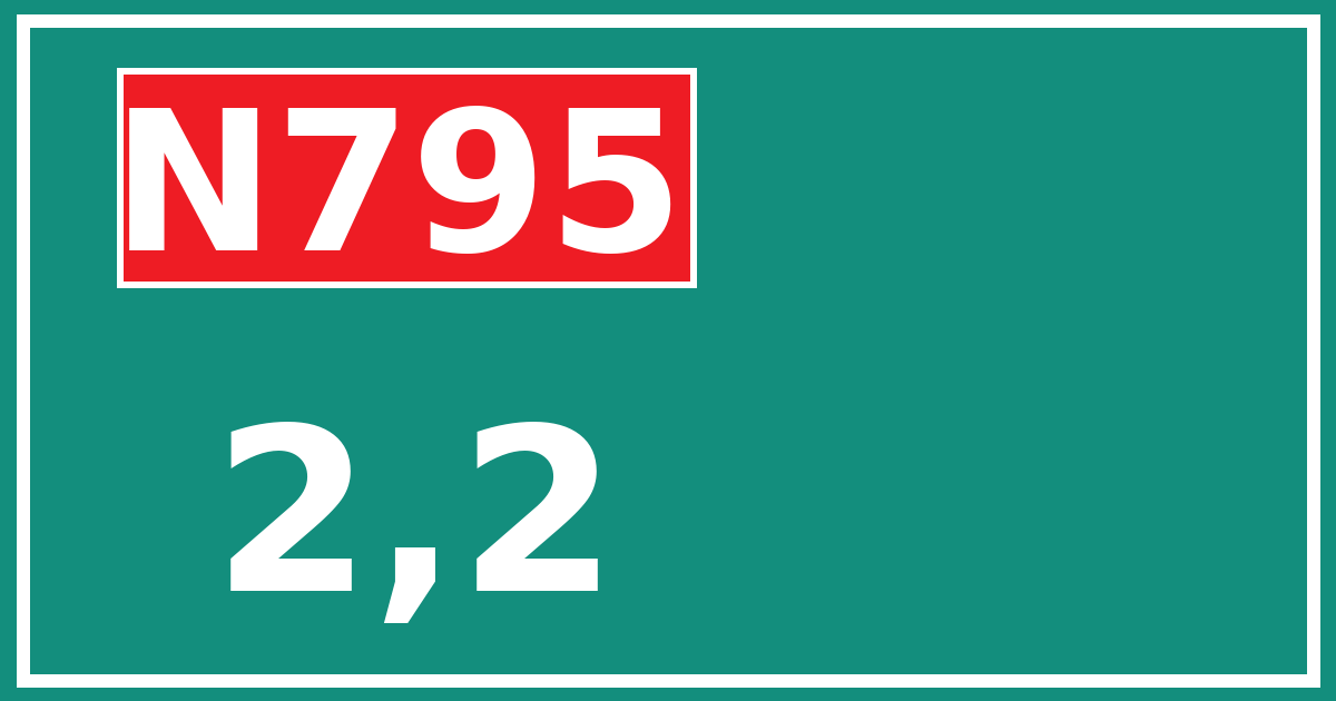 Hectometerbord N795 2,2