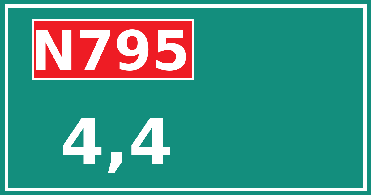 Hectometerbord N795 4,4