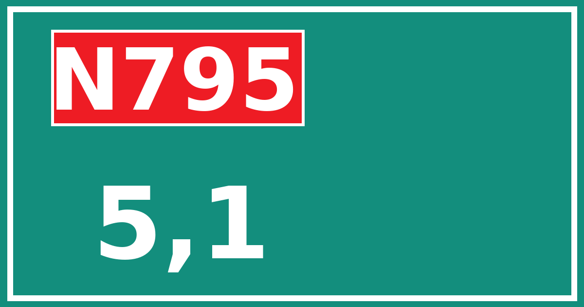 Hectometerbord N795 5,1