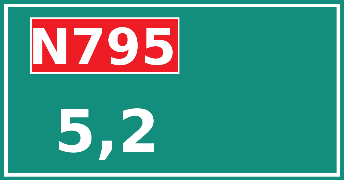 Hectometerbord N795 5,2