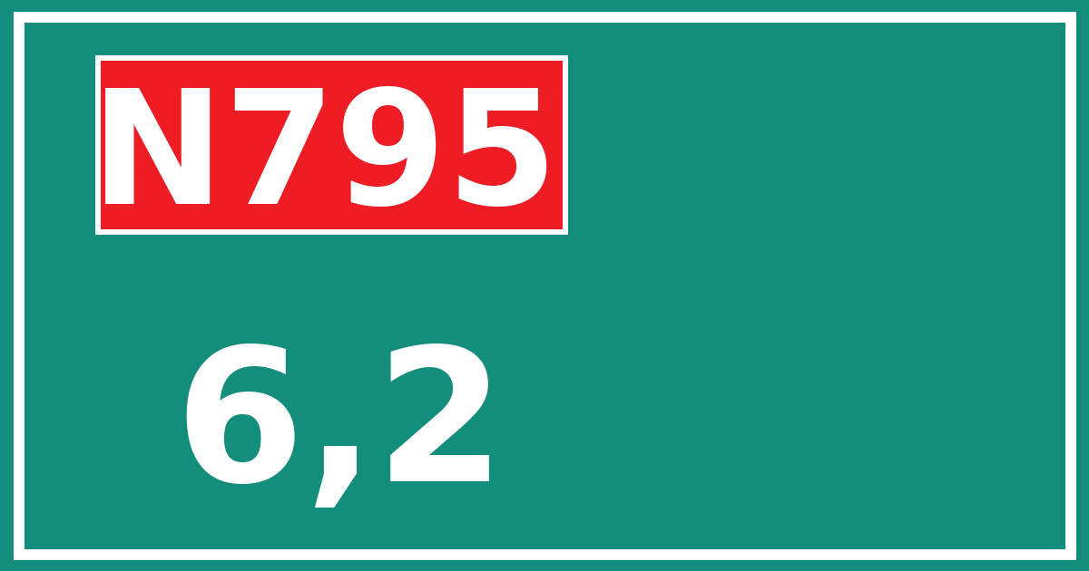 Hectometerbord N795 6,2