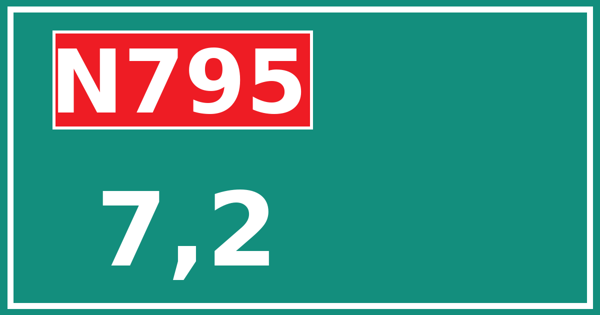 Hectometerbord N795 7,2