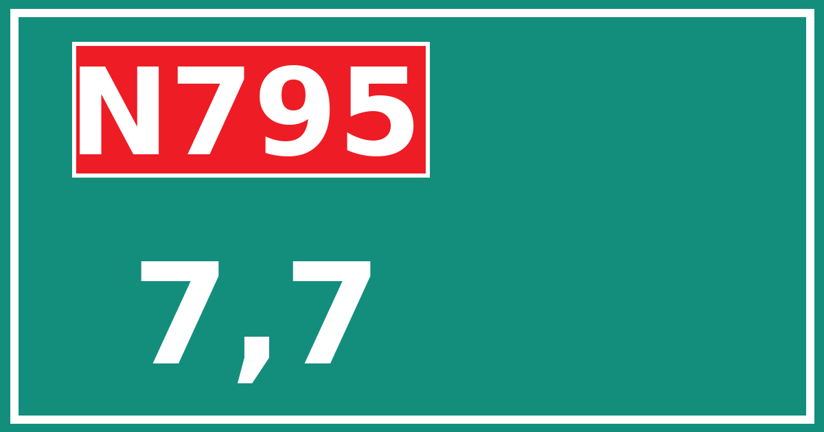 Hectometerbord N795 7,7