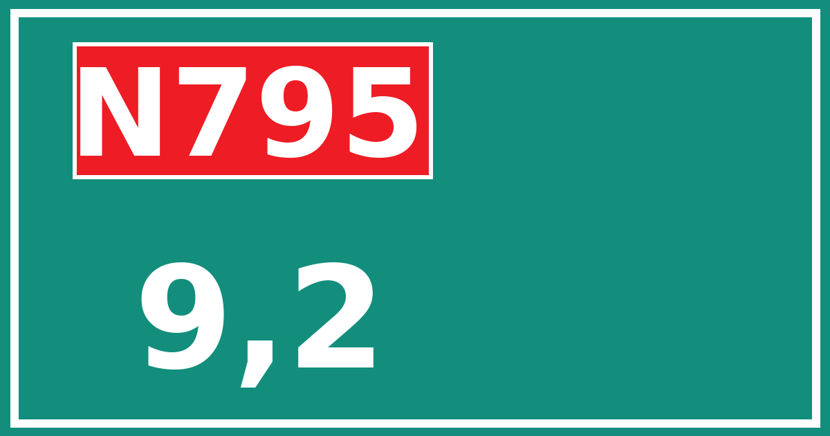 Hectometerbord N795 9,2