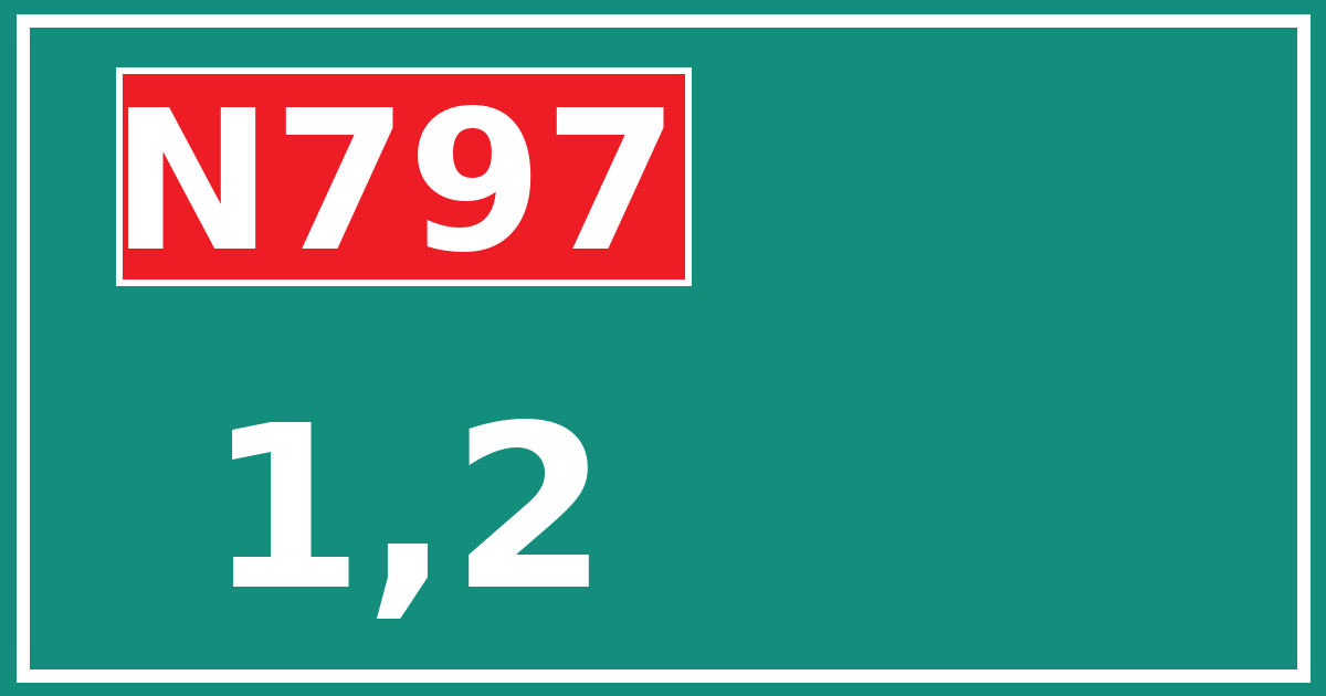 Hectometerbord N797 1,2